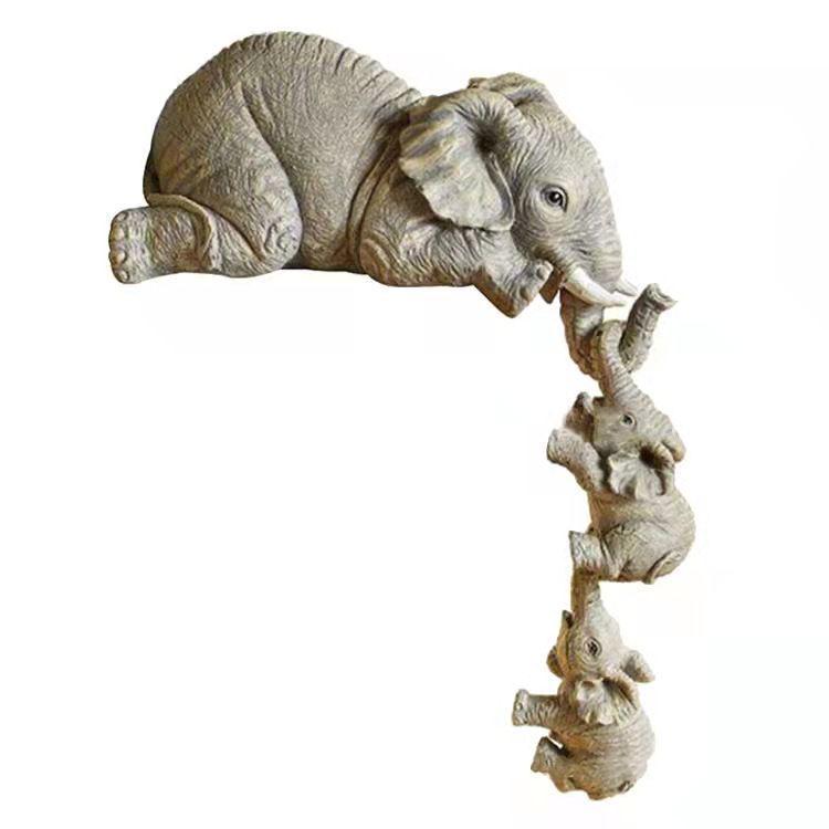 American Style Elephant Baby Resin Figurine - Creative Home & Garden Decoration Ornament