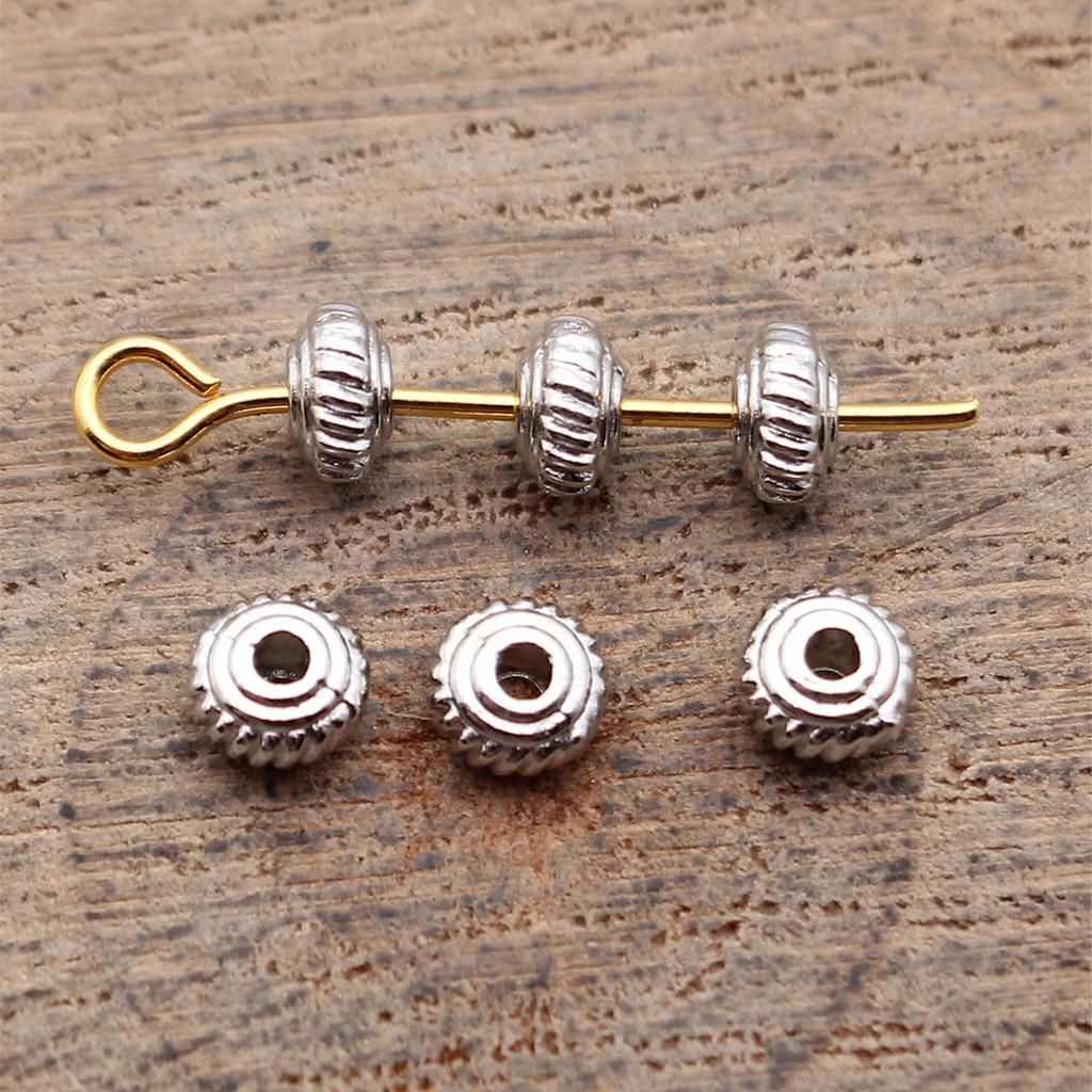 Small Hole Vintage Alloy Gear Spacer Beads Metal Loose Beads DIY Bracelet Necklace Jewelry Making Findings Accessories