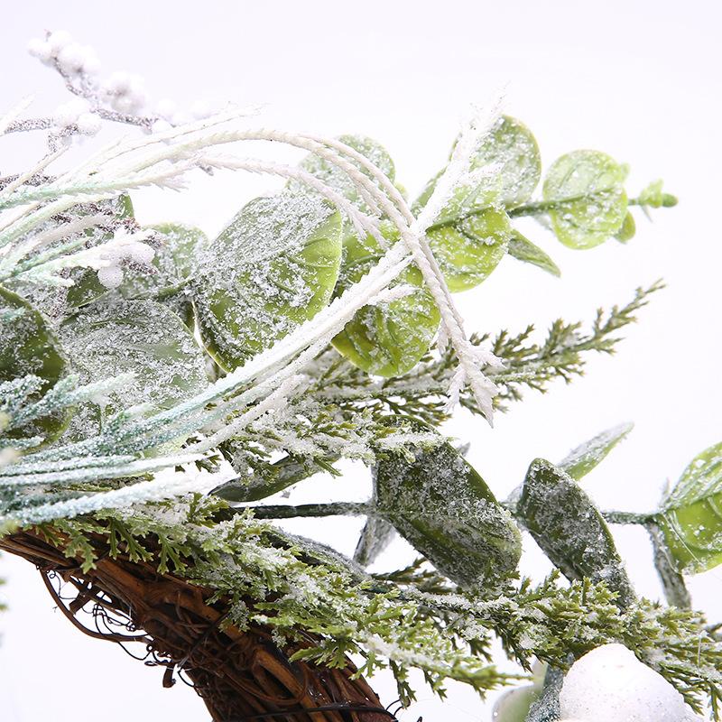 45Cm Christmas Wreath Artificial Simulation Flower Christmas Decorations Easter Wall Door Wall Hanging White Nordic