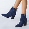 Neue Damen Ankle Boots in Weiter Passform Kurze Stiefel Blockabsatz Niedriger Absatz Reißverschluss an der Seite Stiefeletten Botas Invierno Mujer Stiefeletten Für Frauen