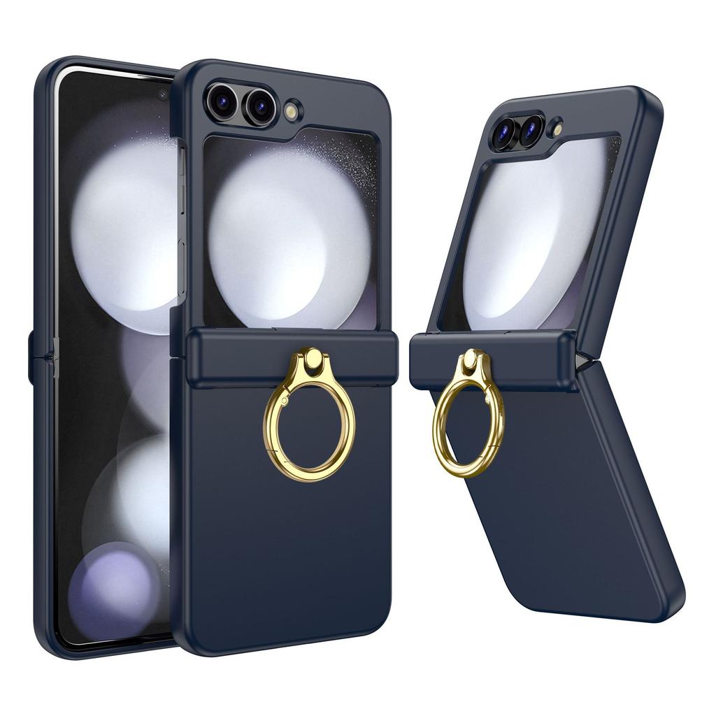 Applicable to Samsung Z flip7 mobile phone case all-inclusive hinge integrated metal ring bracket flip5 anti-drop protective case