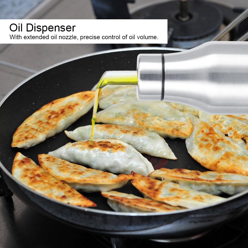 Acciaio Inossidabile 304 Antipolvere A Prova di Perdite Olio Aceto Bottiglia Dispenser Vaso Strumenti da Cucina(Taglia L 1000ml )