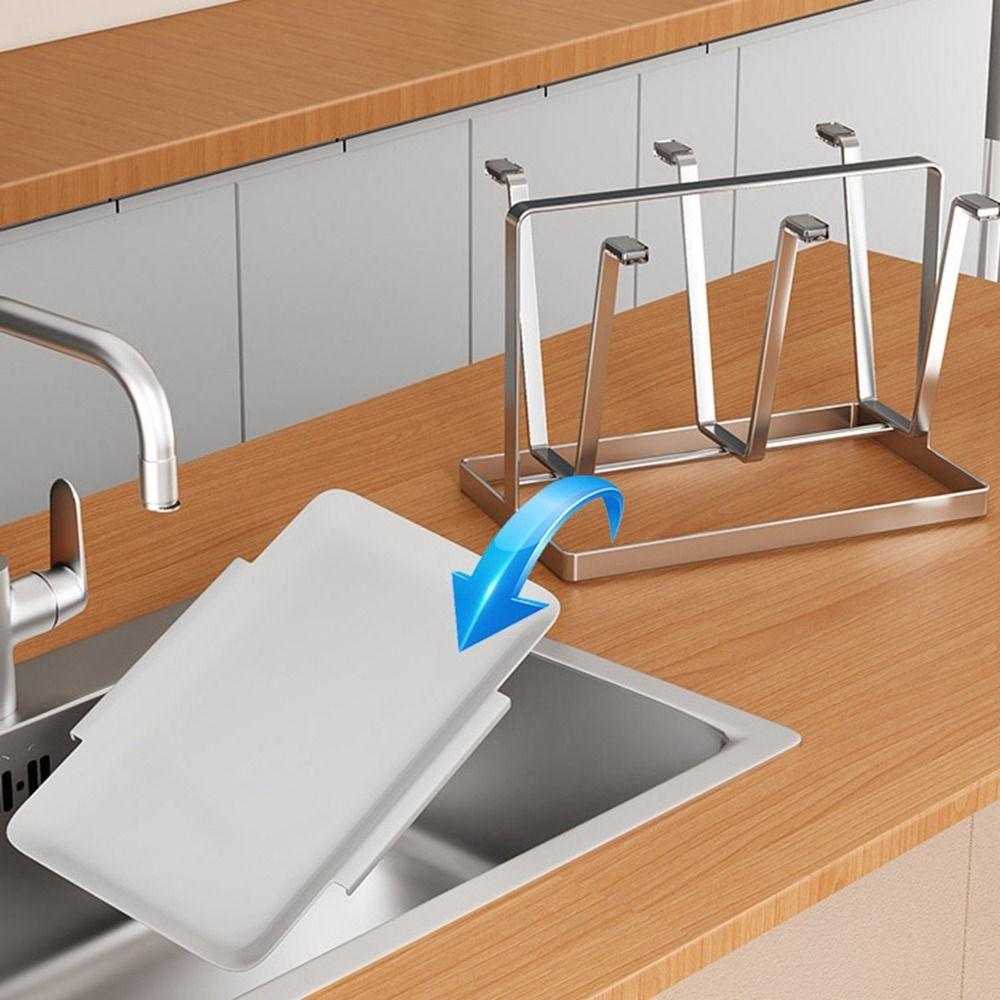 Rustfritt Stål Glasskoppstativ Plassbesparende Flasketørkestativ Benkeplate