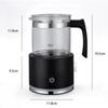 Milk Frother,Electric Warmer with Hot or Cold Functionality for Cappuccino Latte Macchiato Hot Chocolate EU Plug White