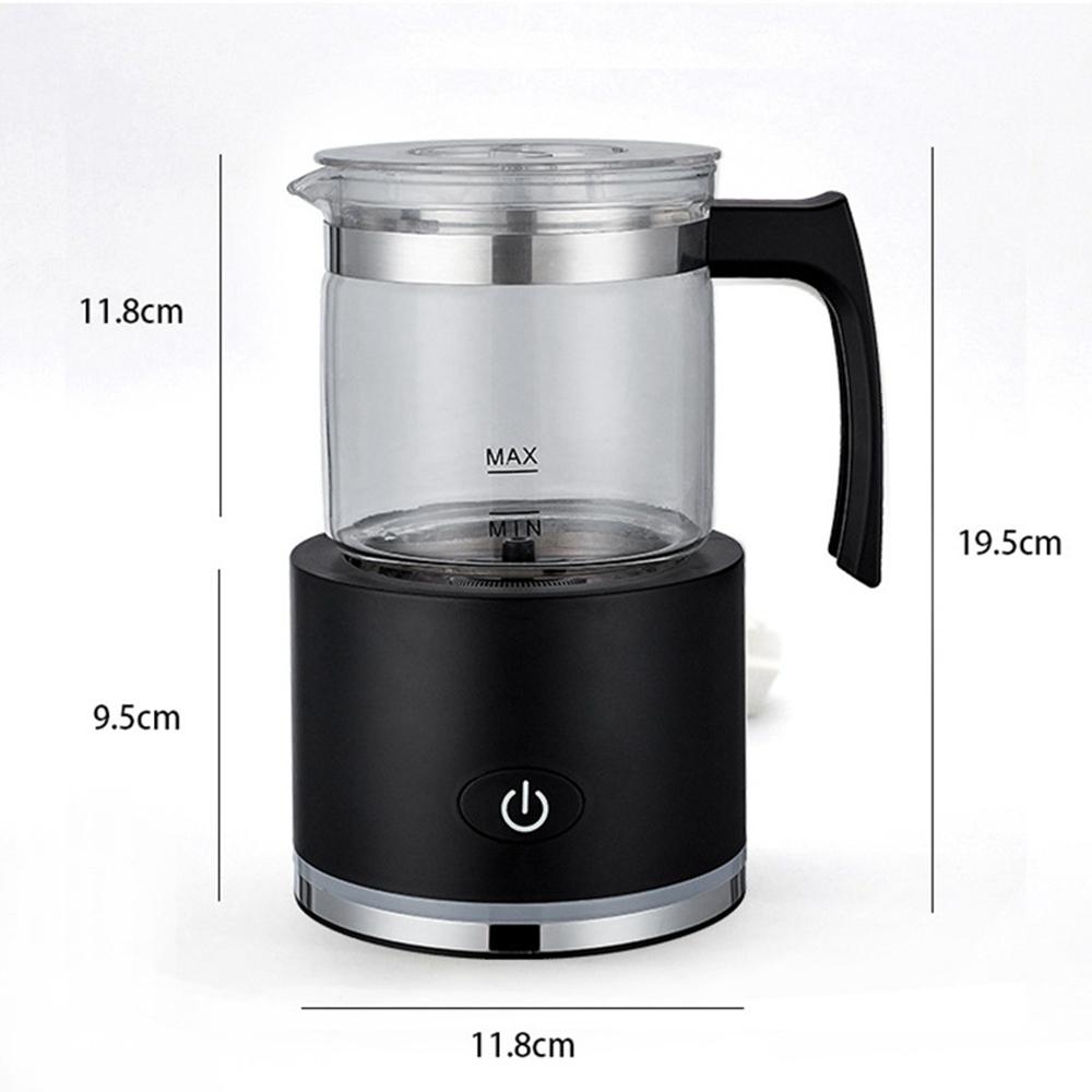 Milk Frother,Electric Warmer with Hot or Cold Functionality for Cappuccino Latte Macchiato Hot Chocolate EU Plug White