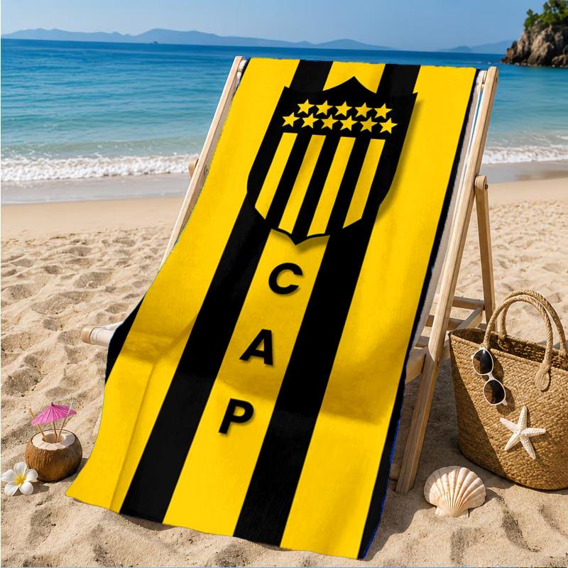 Toalla de Playa con Emblema del Club de Fútbol Peñarol, Secado Rápido, Fácil de Cuidar, Adecuada tanto para Fitness como para Vacaciones en la Playa, Esencial Deportivo