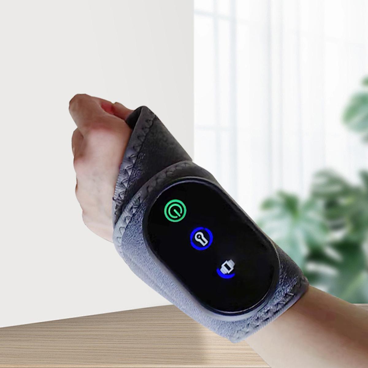 Портативный массажер для запястья, вибрационный массажер для суставов рук GRAY серый