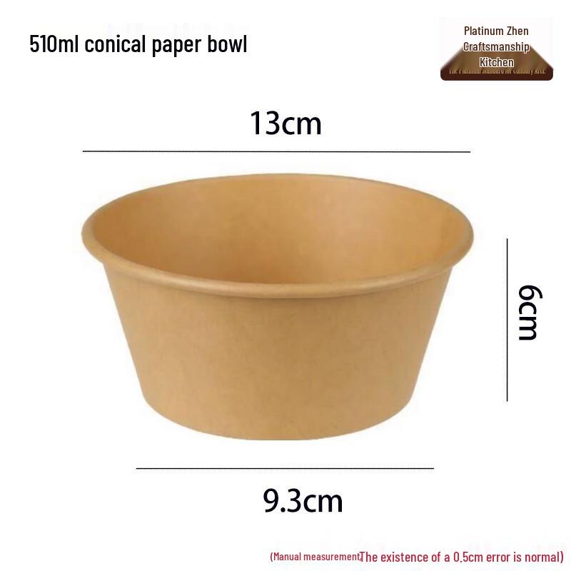 Round Kraft Paper Takeaway Food Container