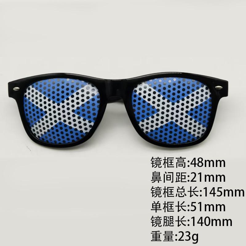 World Cup sunglasses football flag pinhole sticker 2140 printed logo independence day printed rice nail sunglasses
