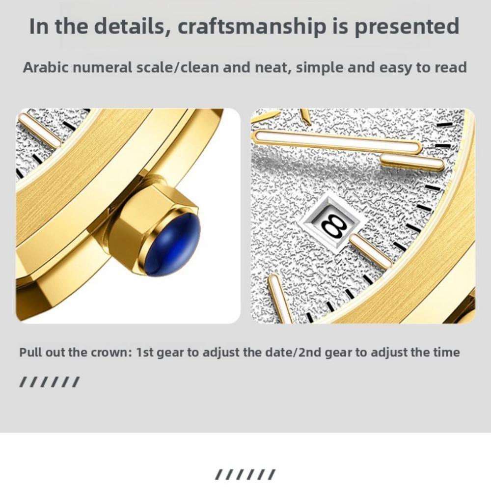 OPK Watch Octagonal Steel Belt Men's Watch Single Calendar Luminous Quartz Watch