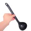 Black Heat Resistant Non-Stick Deep Head Soup Spoon Rice Serving Paddle Porridge Spoon Metal Kitchen Cooking Utensil