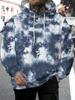 Men's Casual Tie-Dye Hoodie With Kangaroo Pocket, Loose Fit Spring Autumn Hooded Sweatshirt