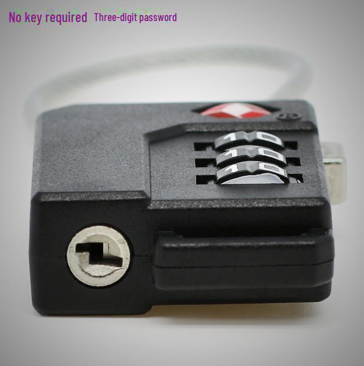 Lucchetto per bagagli con fune metallica TSA21100, Materiale PC, Nuovo di zecca, Confezione neutra