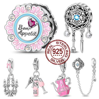 New 100% Copper French Romantic Beaded Charms Fit Originalbracelet Diy Jewelry Making Women'S Gift