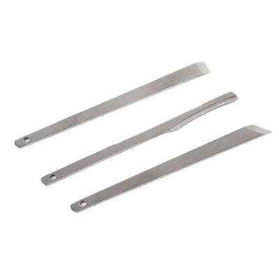 Couteau de pédicure professionnel en acier inoxydable, poignée d'épluchage, outil de soins des ongles et des pieds, outil pour cuticules incarnées 3 pièces/ensemble