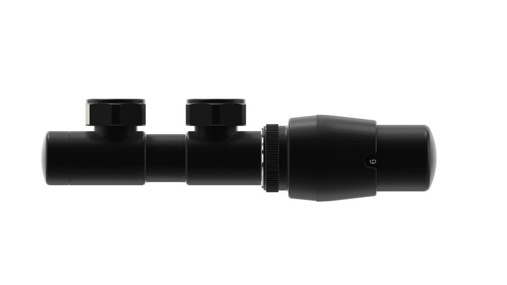 Thermostatic valve for luxrad DUO radiator right black matt page.