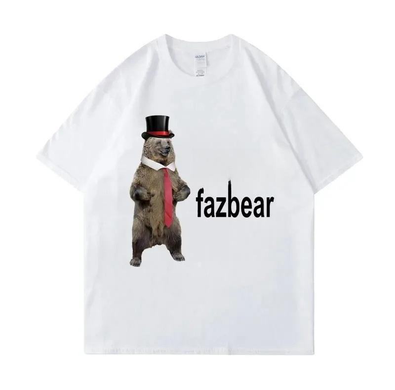 

Fashion Fazbear The Fancy Bear Fnaf Tee Men Women Funny Meme Clothing T Shirt Pure Oversized Tees High Quality Breathable Top 4XL
