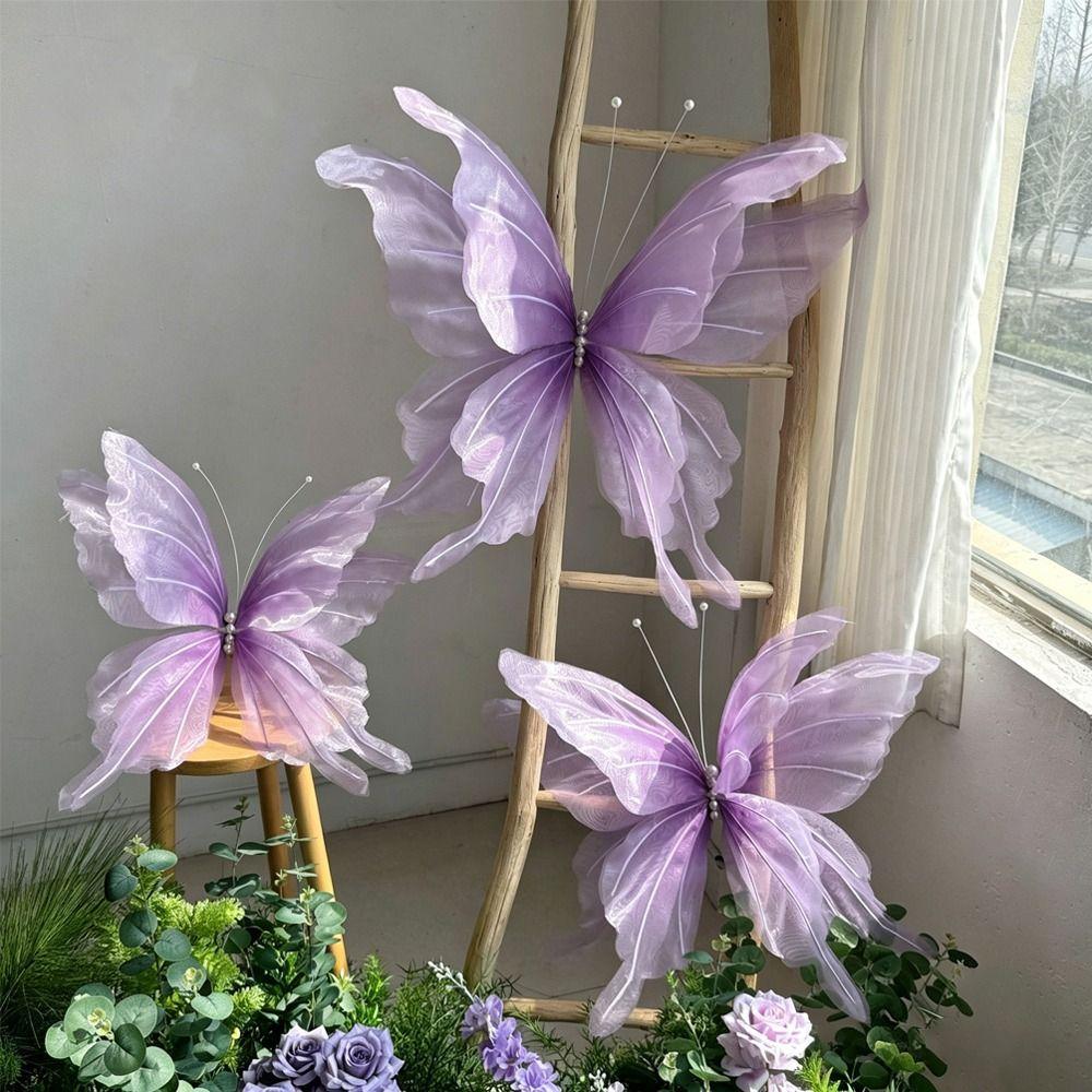Duży Symulowany Motyl Gigantyczny Rozmiar Design 3D Sztuczny Motyl Materiał Jedwabny Gotowe Produkty Sztuka Papierowa Motyl