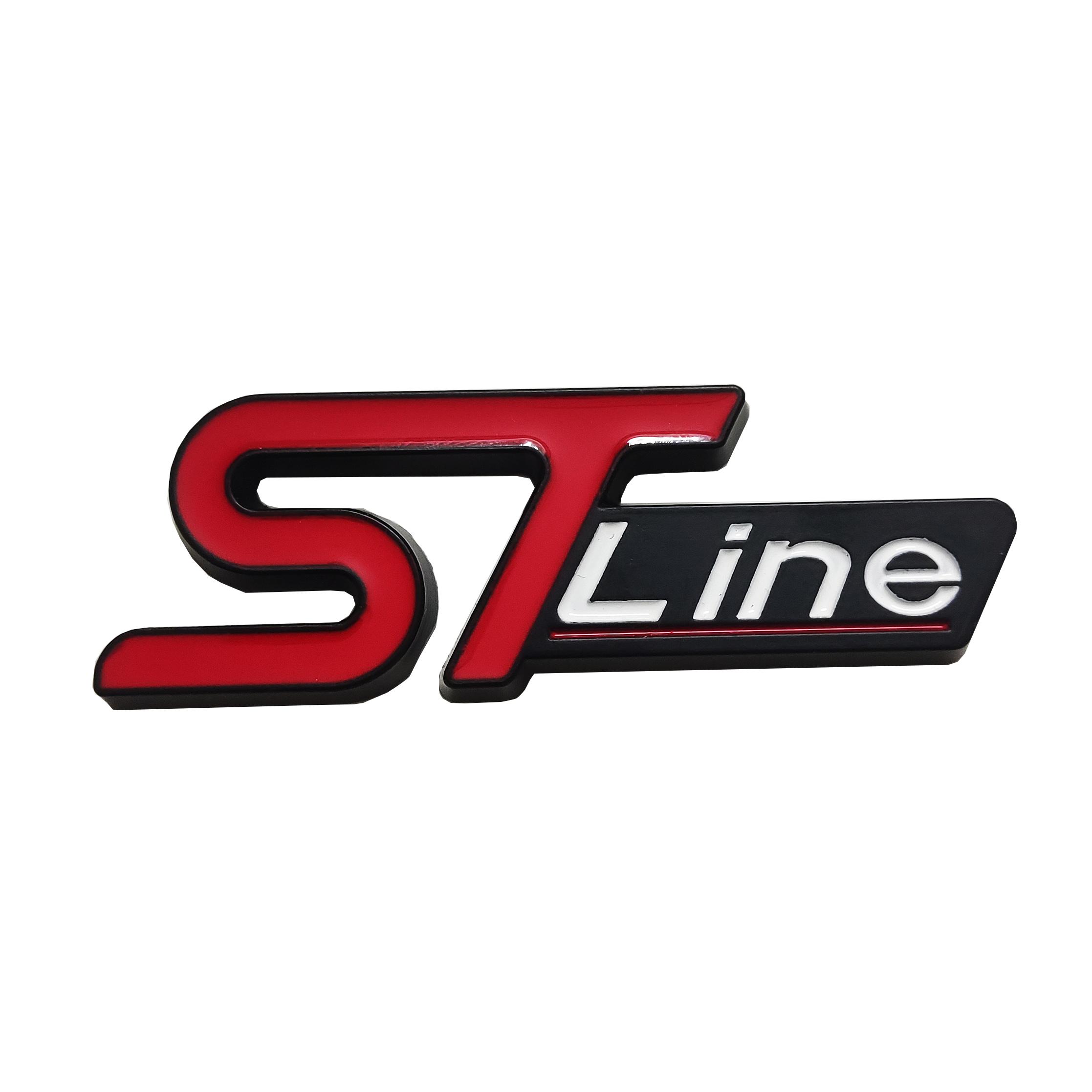 

Металлические автомобильные наклейки ST-Line для средней решетки радиатора, задней части автомобиля и эмблемы на крыле, подходят для Focus, Mondeo, Edge и Explorer красный/чёрный