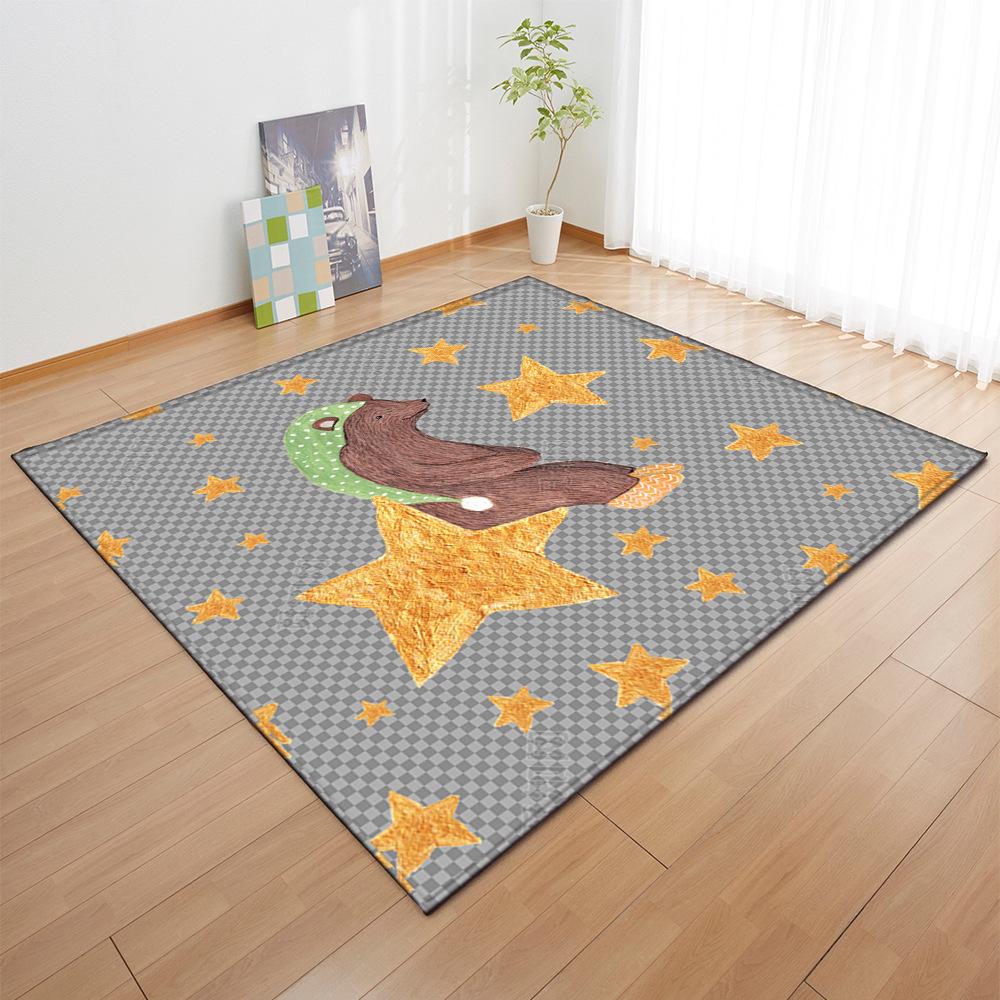 Textured Large Carpet Feather Wind Bedroom Floor Mat