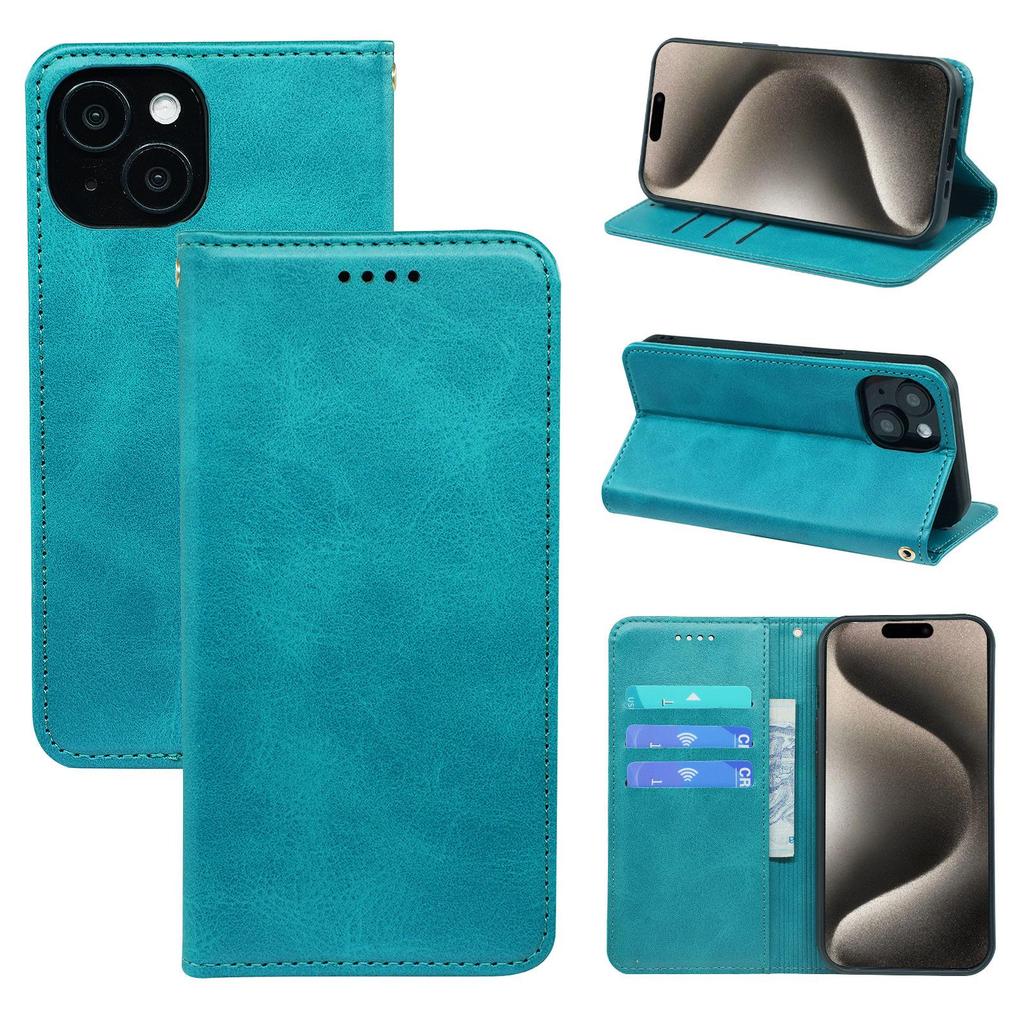 Apple iPhone 16/15 Plus/14 Pro Max Leather Magnetic Wallet Case with Card Slot