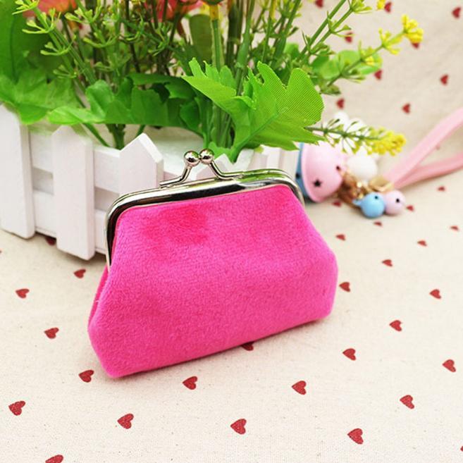 Womens Corduroy Small Wallet Holder Coin Purse Clutch Handbag Bag