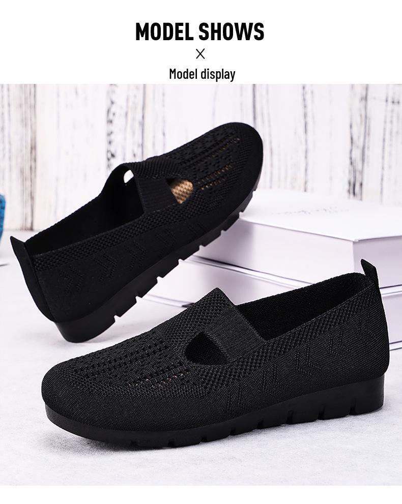 Women's Spring Breathable Slip-On Casual Shoes - Comfortable Soft Sole, Plus Size Available