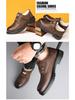 2024 Men's Winter Leather Shoes: Warm, Non-slip, Velcro, Thick Sole, Casual British Workwear Style