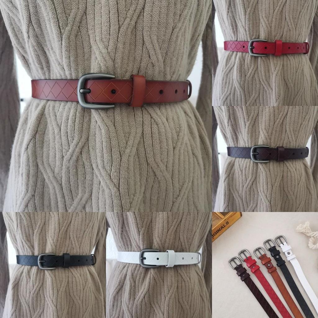 Simple Waist Belt With Lingge Design And Alloy Buckle For Casual And Attire Work