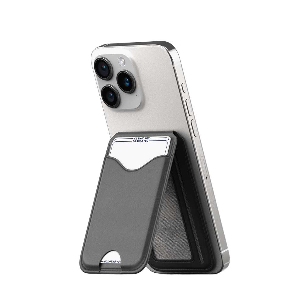 

с зеркальной подставкой для телефона для кошелька Magsafe, сумки для карт для серии iPhone 16 15 14 13 12 чёрный