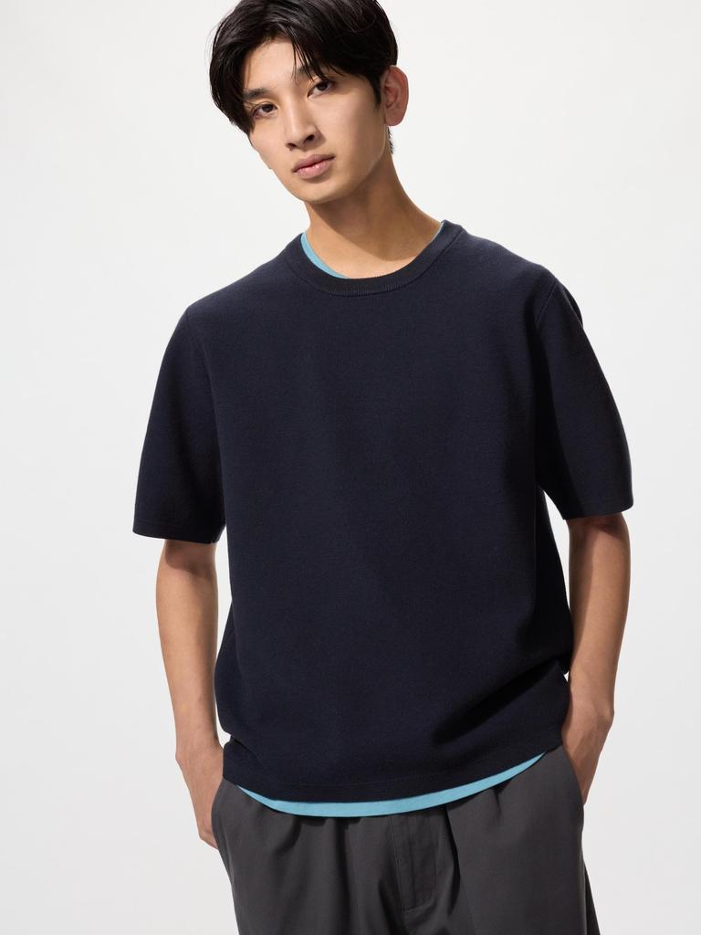 Uniqlo Japan Washable Milano Rib KniT T shirT