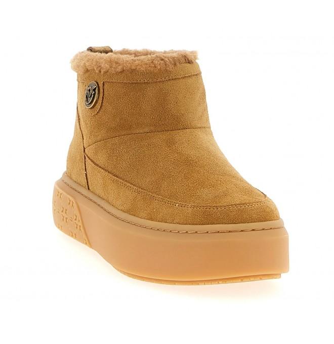 Pinko branded women's snow boots insulated cognac - Size: 40