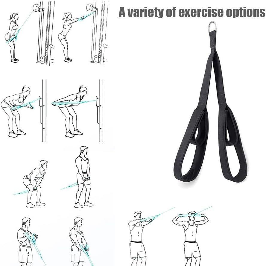 Biceps Training Double Head Pulling Strap Pilates Muscle Fitness Accessories Lower Waist Rope Fitness Arm Rope