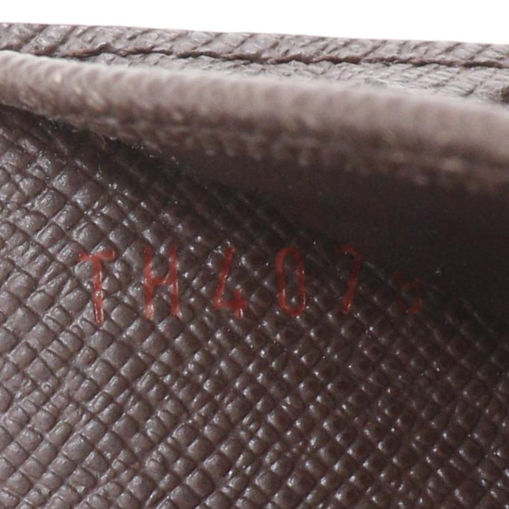 LOUIS VUITTON Portefeiulle International Purse N61217 Brown Damier canvas unisex Used