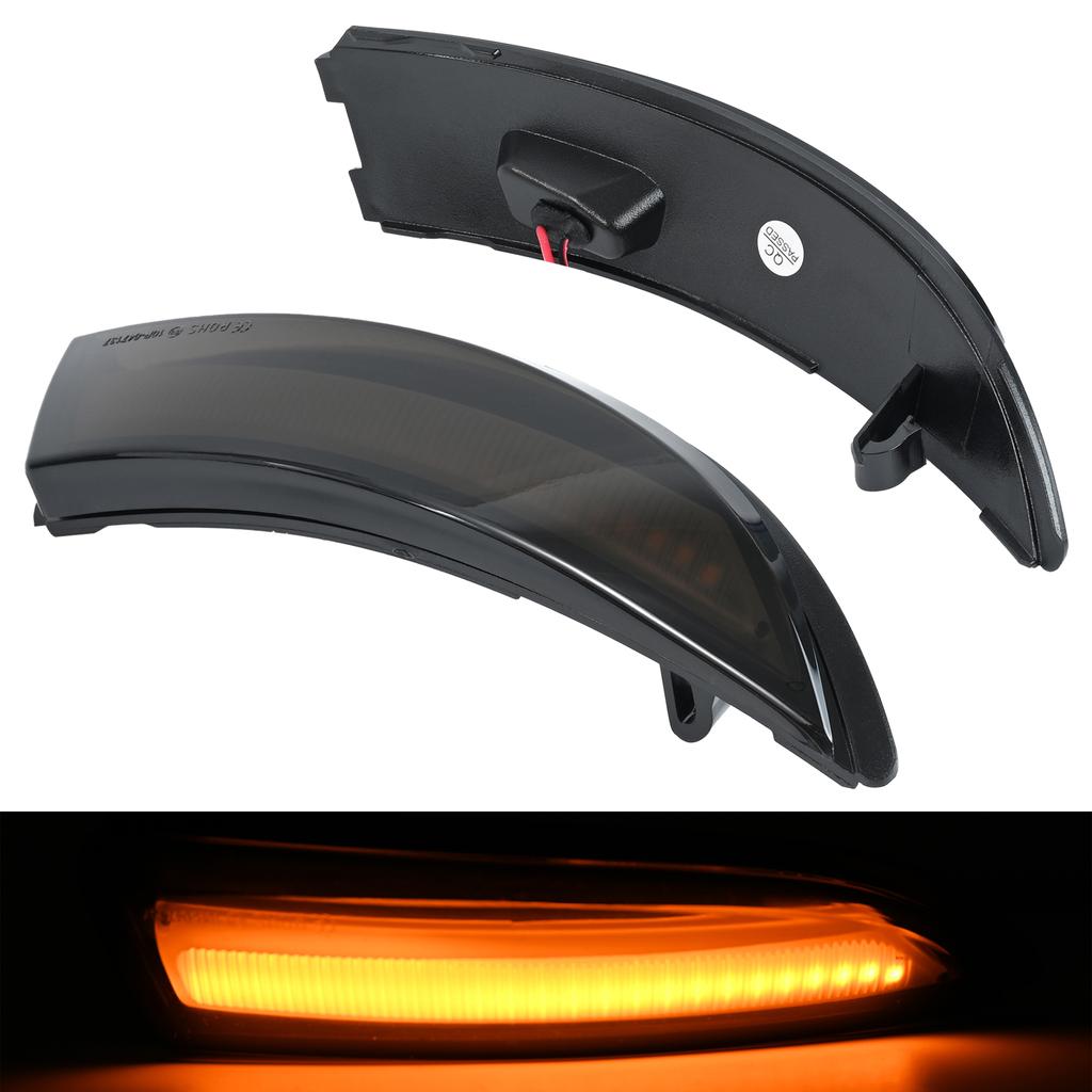 LED Smoked Amber Sequential Turn Signal Light Blinker Side Mirror Indicator For Ford Fiesta MK7 B-Max 2008-2017 Ford Accessories