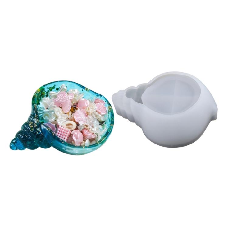 Versatile Silicone Mold DIY Storage Box Making Mould Lovely Conch Shaped Moulds