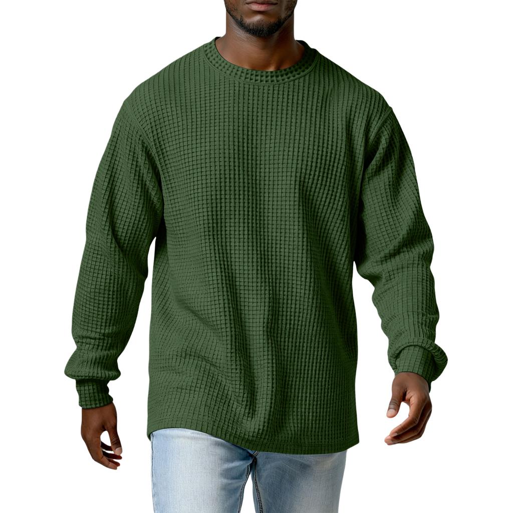 Men's Knit Casual Collar Pullover - Long Sleeve Daily Wear