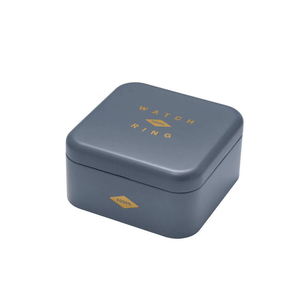 Fossil Raquel Watch Ring for Women Dual Tone Silver Gold Stainless Steel Strap Quartz Movement Water Resistant Elegant Fashion Jewelry Accessory New