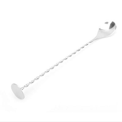Miscelatore per cocktail e bevande, mescolatore, cucchiaio, mestolo, in acciaio inox