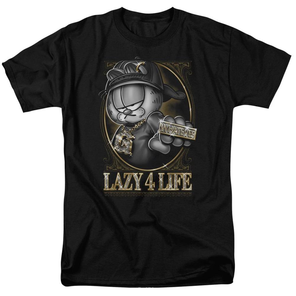 Garfield - Lazy 4 Life -  Unisex Short Sleeve Children s T-shirt - Black 100