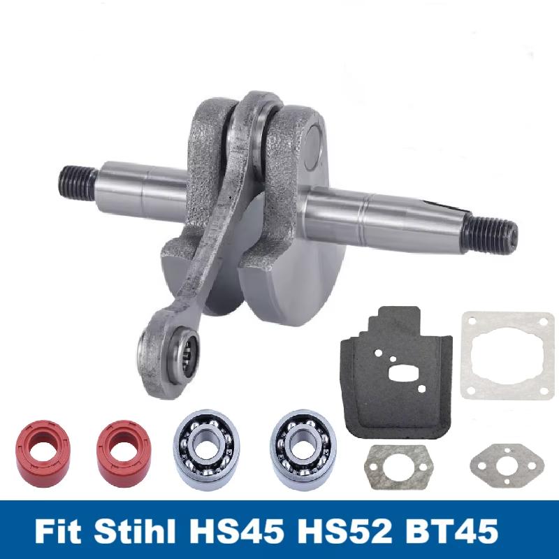 New HS 45 Crankshaft Connecting Rod 34mm Piston Bearing Fit for Stihl Hedge Trimmers HS45 HS52 Earth Auger BT45 OEM 42280300402