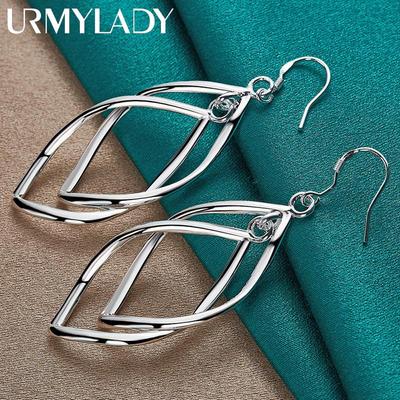 Fijne 925 sterling zilveren oorbellen mode charme sieraden ME028