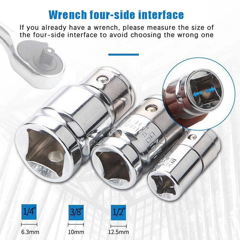 Adaptador de Soquete Conversor de Bits de Soquete com Haste Hexagonal Ferramenta Adaptadora de Conversão de Soquete de Impacto Instalar Substituir Ferramentas de Reparo