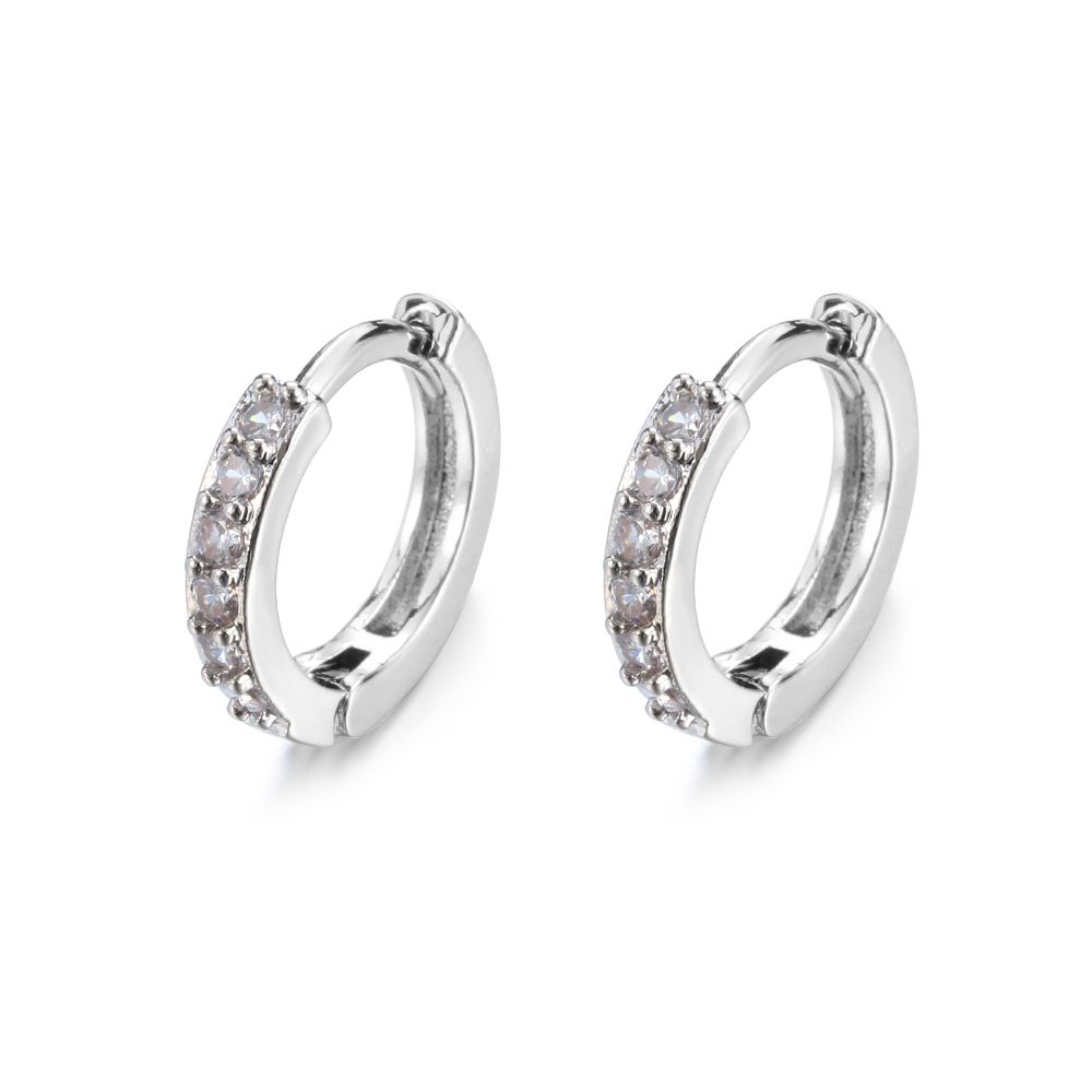 

Серьга Хеликс Хрящ Трагус Красочные серьги с CZ CZ Пирсинг уха Кубический цирконий Циркон Пусет для уха White Silver