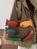 Knitted Cotton Shoulder Bag With Open Top Design For Daily Use And Spacious Storage