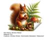 Static Window Sticker Waterproof Scratch-Resistant Glass Cling Sticker Removable Squirrel Printed Stickers for Bathroom