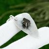 Natural Moldavite Quartz Rough Elegant Bezel Sister Pendant 925 Sterling Silver