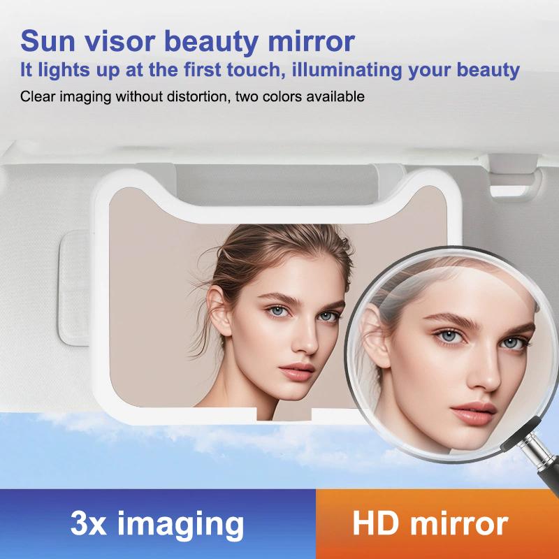 Auto Sonnenblende Make-up Spiegel LED Touchscreen Einstellbare Helligkeit Umschaltbar Auto Innenraum Kosmetikspiegel Auto Schminkspiegel