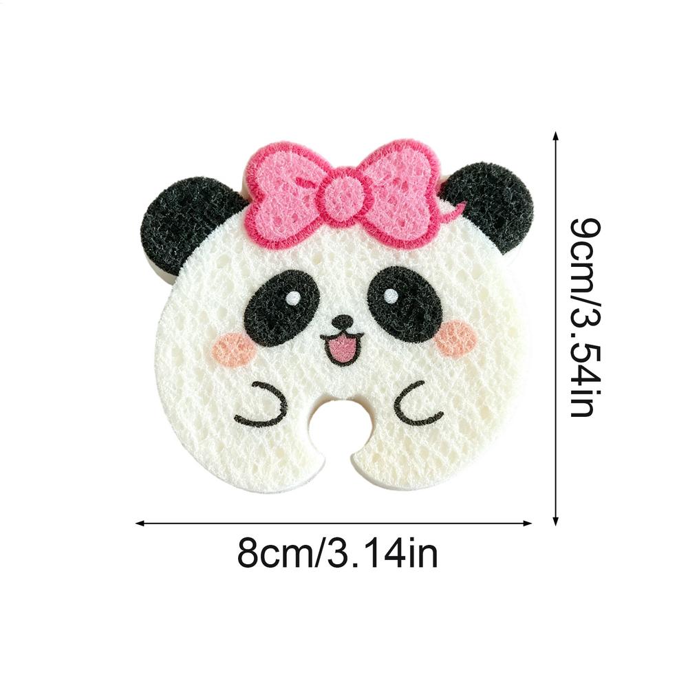 1PC Dishwashing Sponge Cute Cartoon Animal Dishwashing Wipe Dual-Sided Kitchen Cleaning Brush Sponge Erasers Kitchen Cleaning