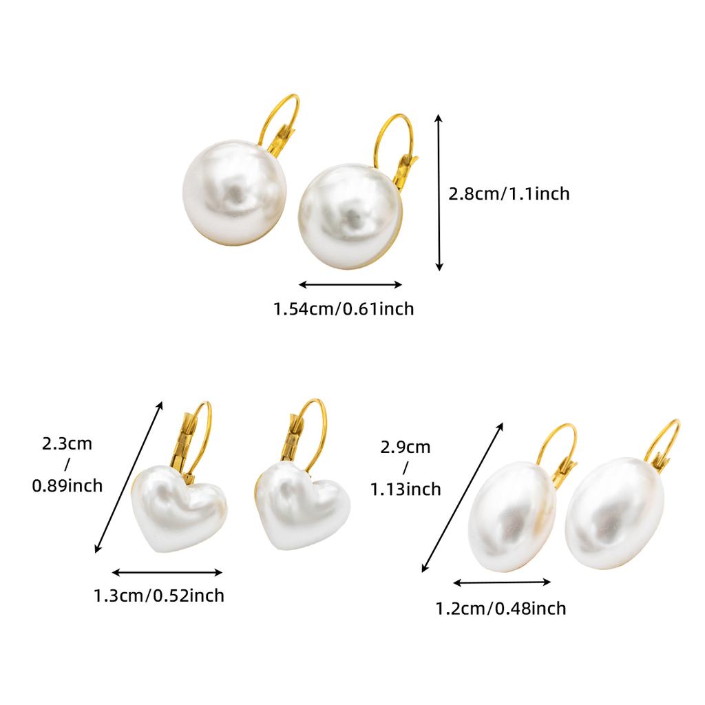 2025 New Hypoallergenic Pearl Stainless Steel Stud Earrings Boho Design for Everyday Light Luxury Jewelry Gift for Women